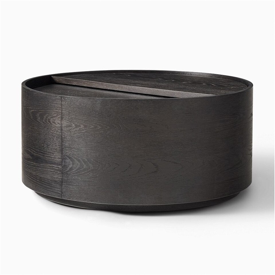 Volume Round Storage Drum Coffee Table (91 cm) | West Elm Australia